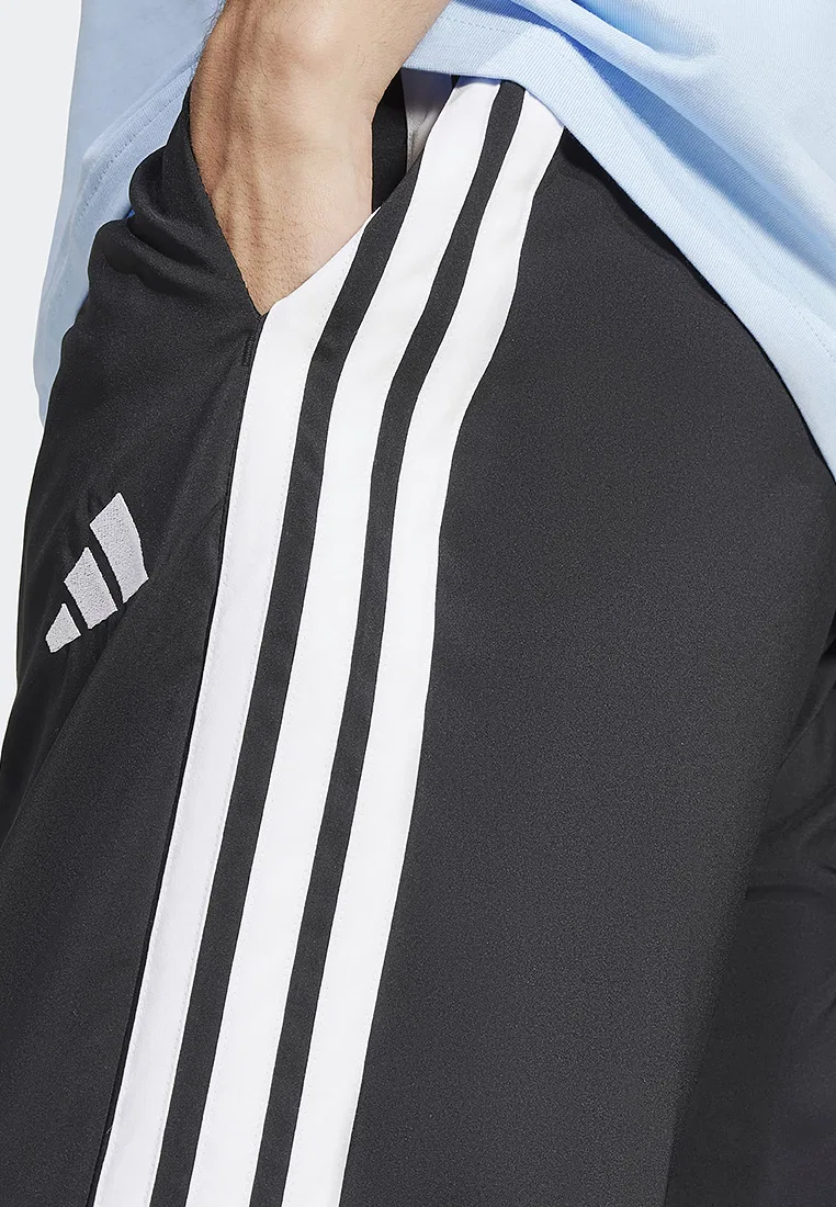 Тренировочные брюки, три полоски, Essentials, Adidas, белый/черный — фото 4