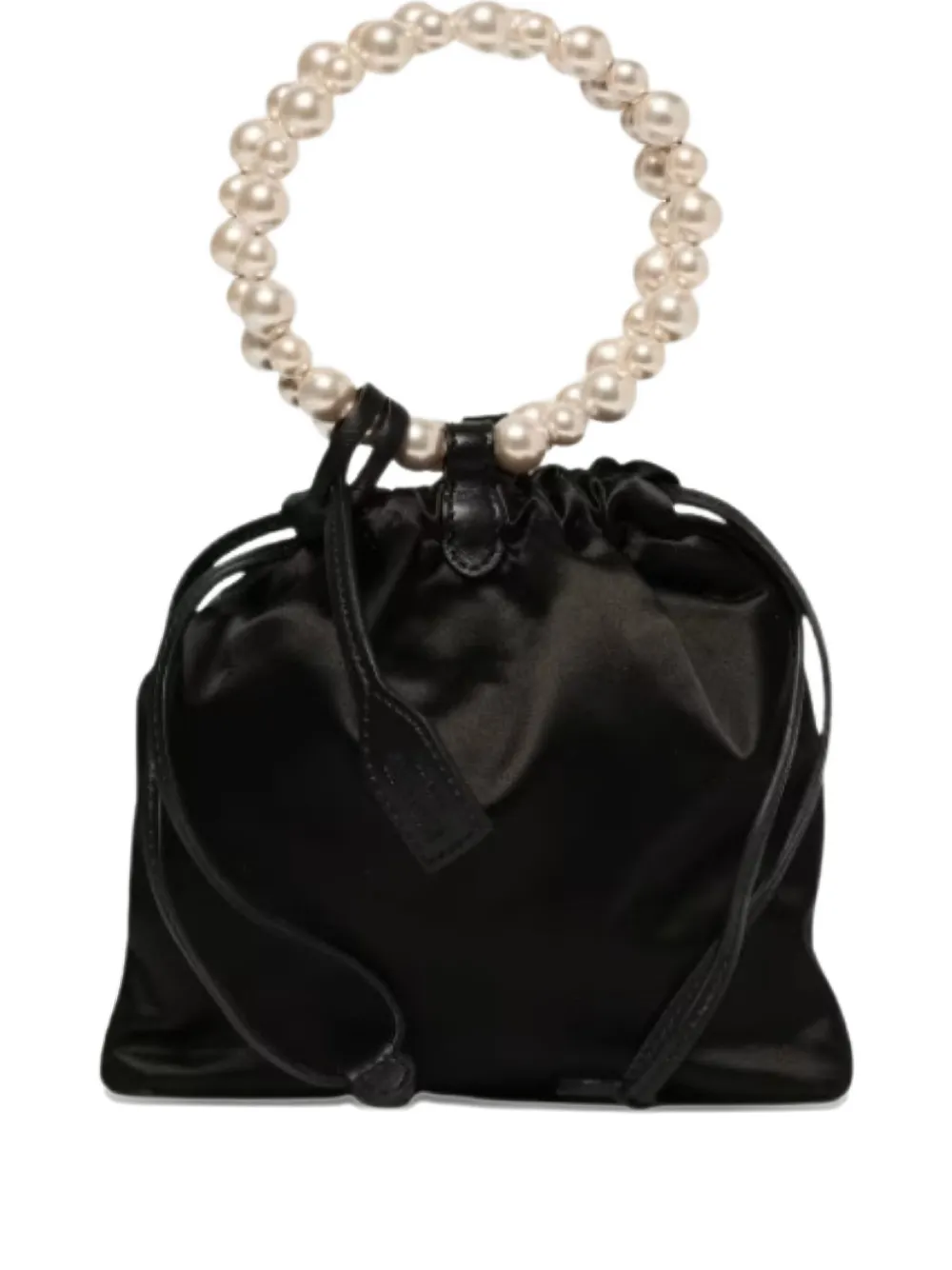 

Сумка-тоут с кулиской и искусственным жемчугом Moschino, черный