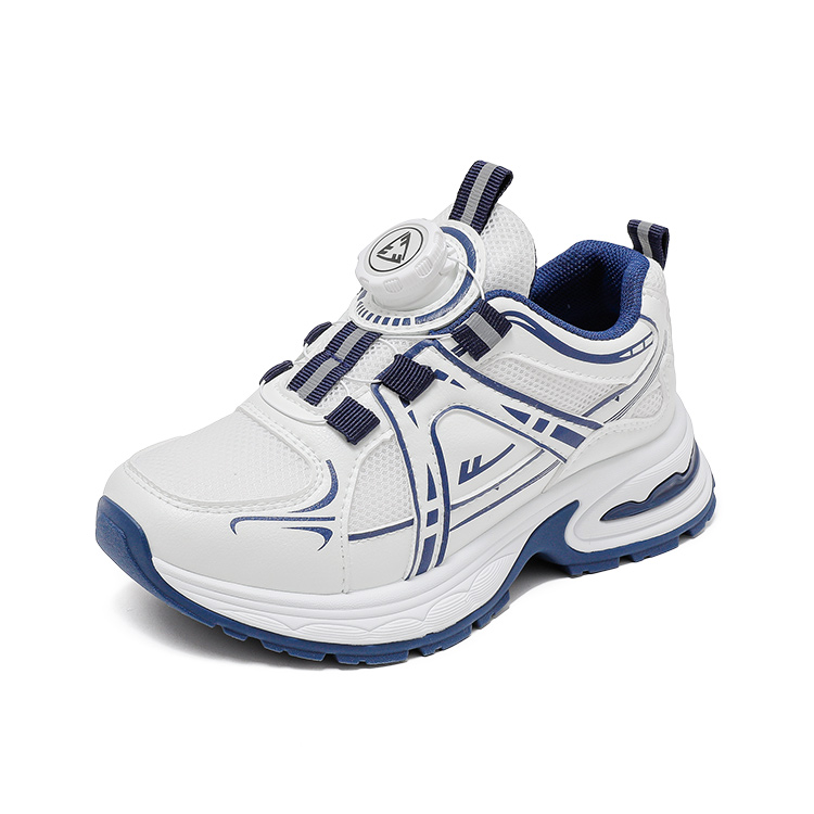 Warrior Wear-Resistant Slip-Resistant Детские Повседневные Туфли, Белый/Темно-синий — фото 2