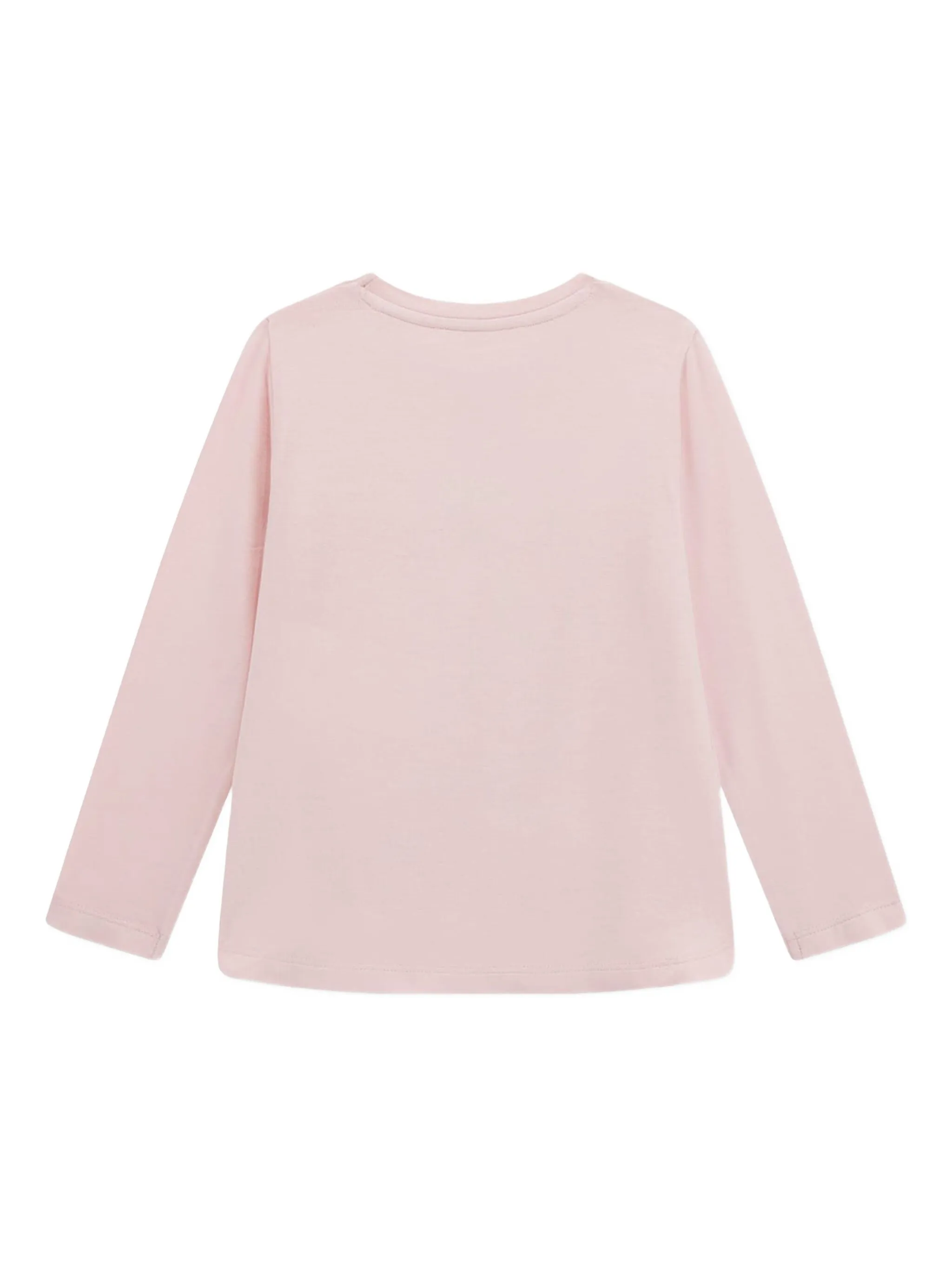 Футболка с длинными рукавами и пайетками Guess Kids, розовый — фото 2