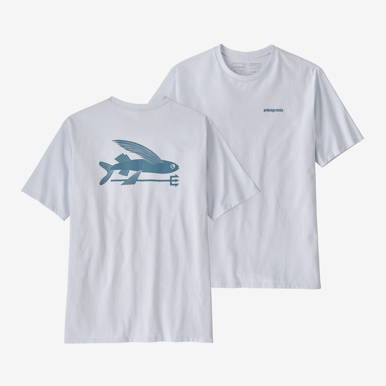 

Мужская футболка Responsibili Fly Fish Patagonia, белый