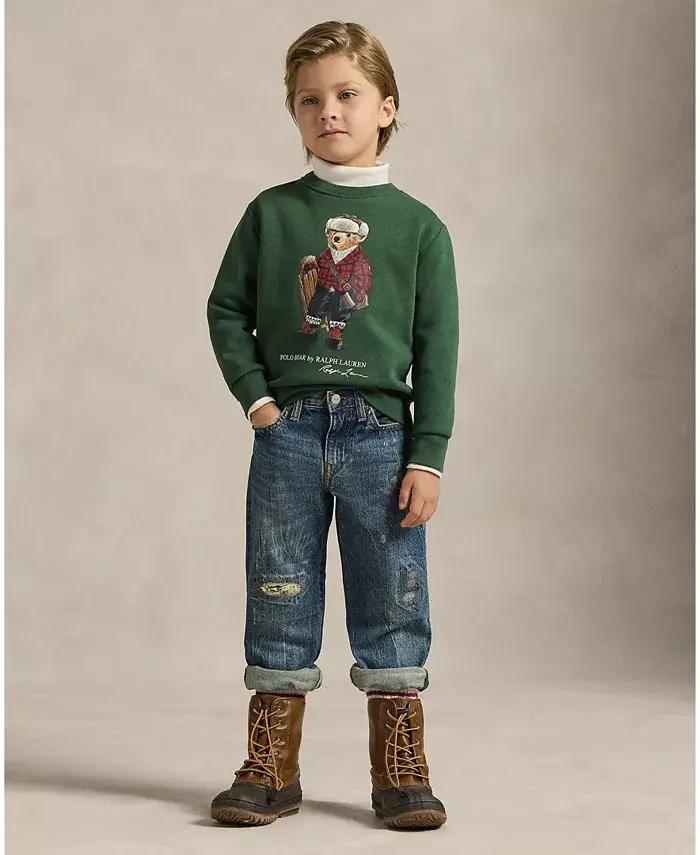 

Мальчики 2-7 лет толстовка из флиса с медвежонком Polo Polo Ralph Lauren, зеленый