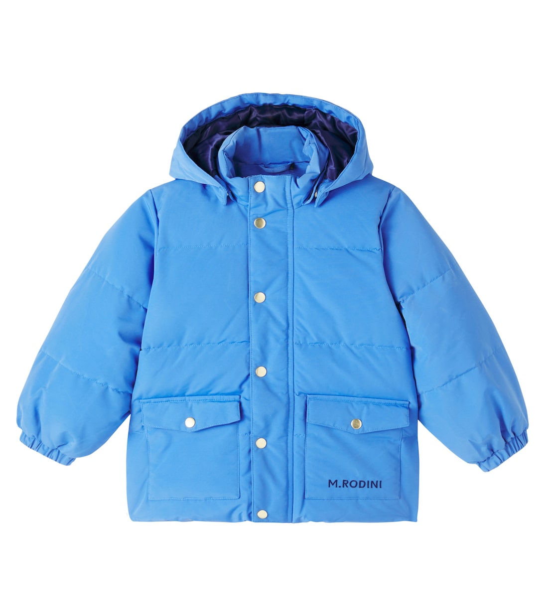 

Куртка-пуховик с логотипом Mini Rodini, синий