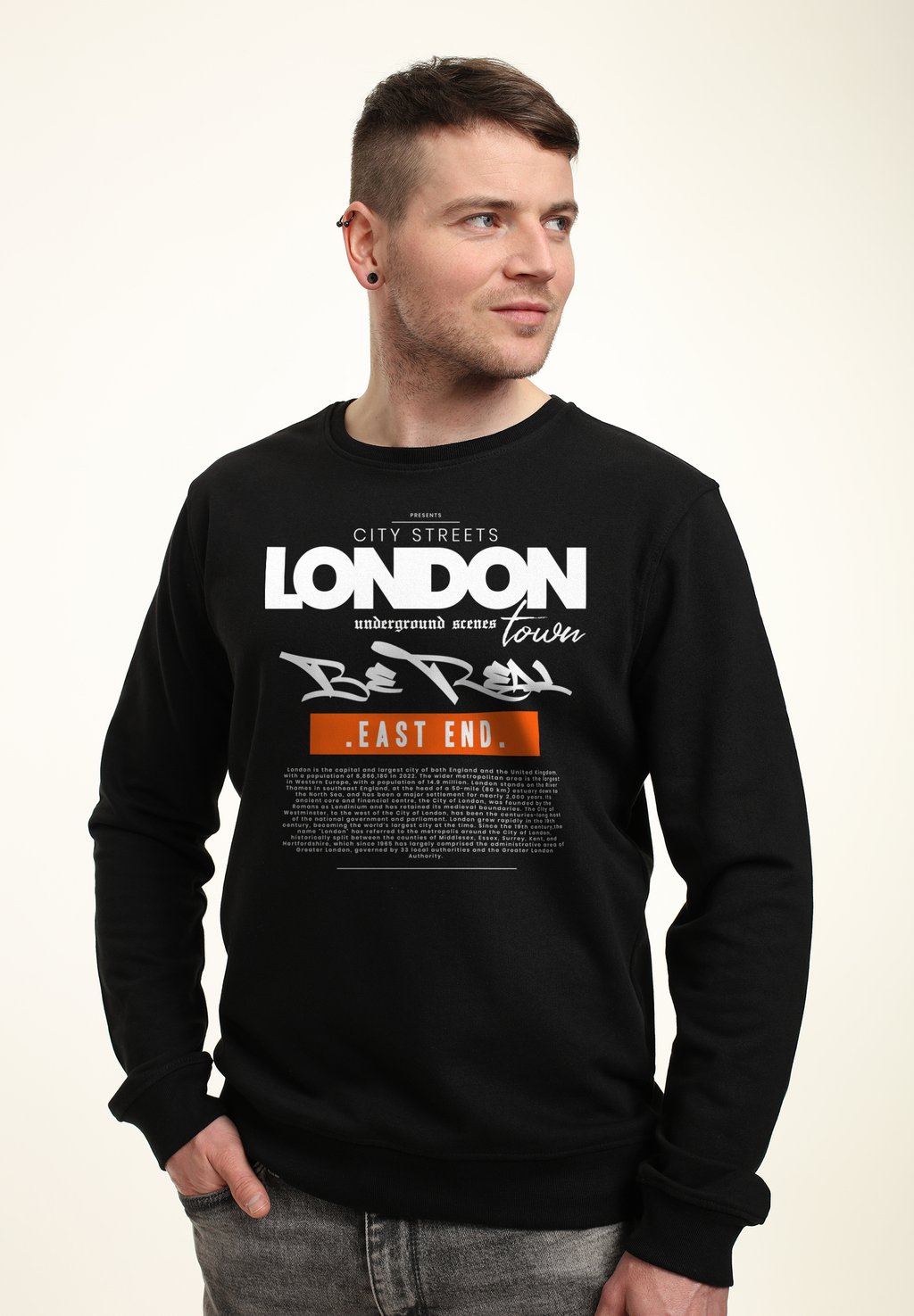 

Толстовка MATT KEELING CITY STREET LONDON Henry Tiger, черный