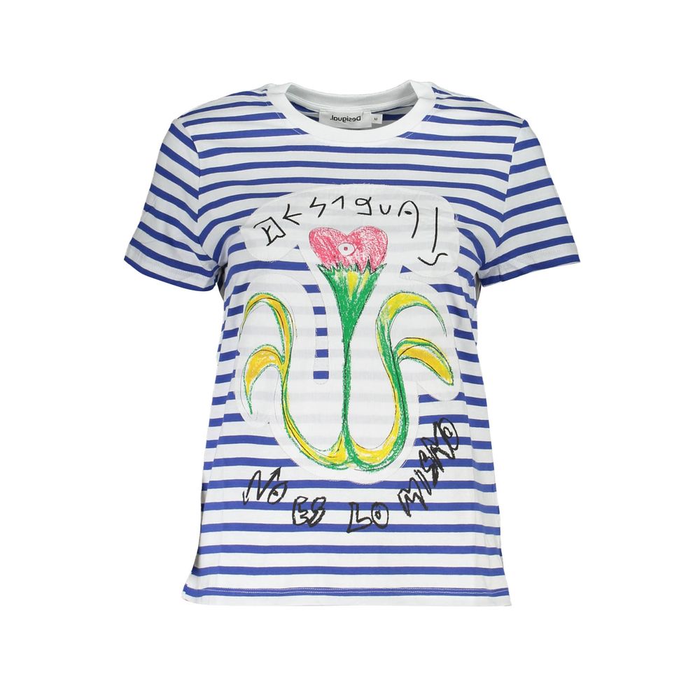 

Синий хлопковый женский топ Desigual