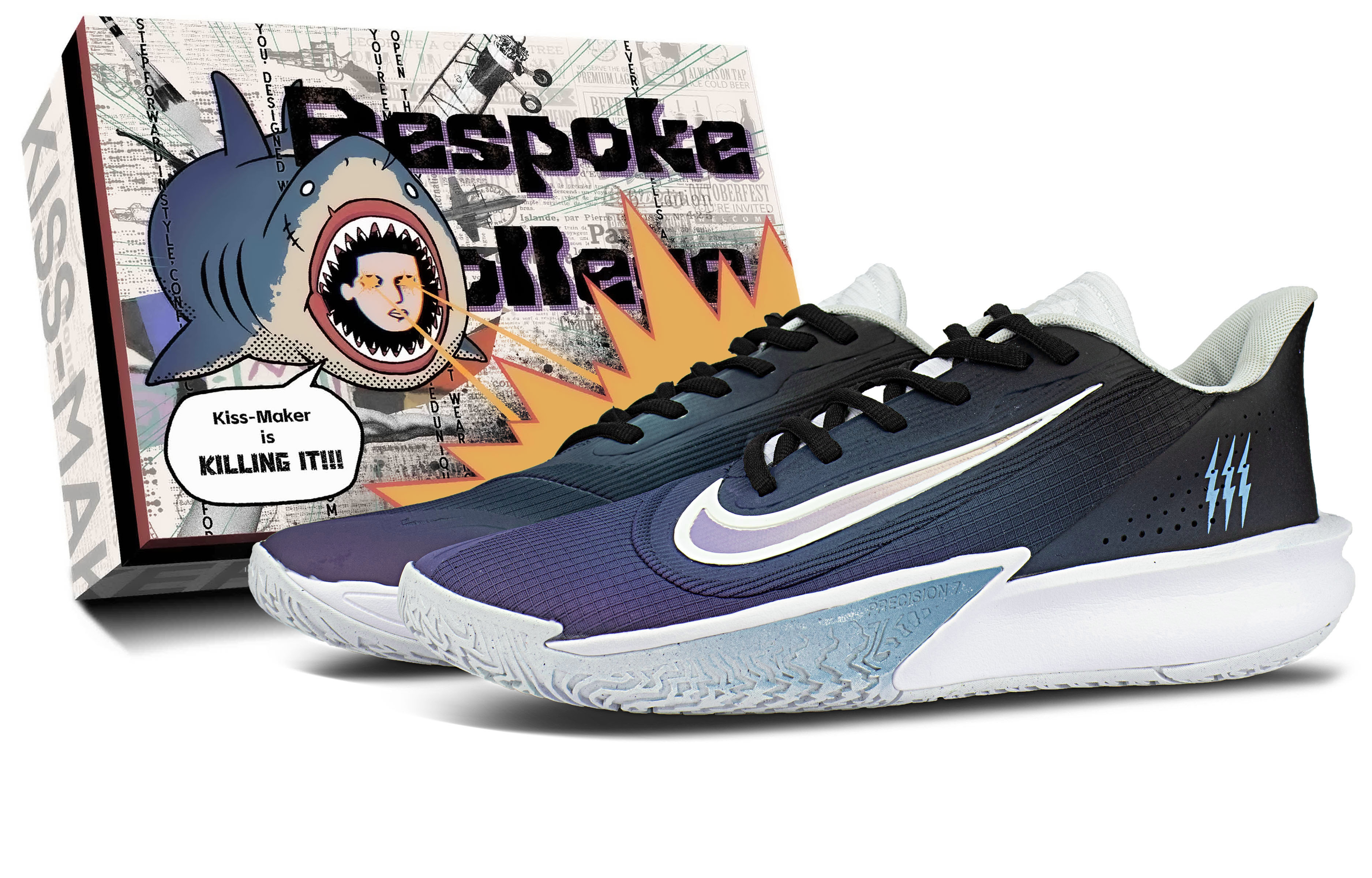 

Nike Баскетбольные кроссовки Precision 7 Low Top, мужские, черные