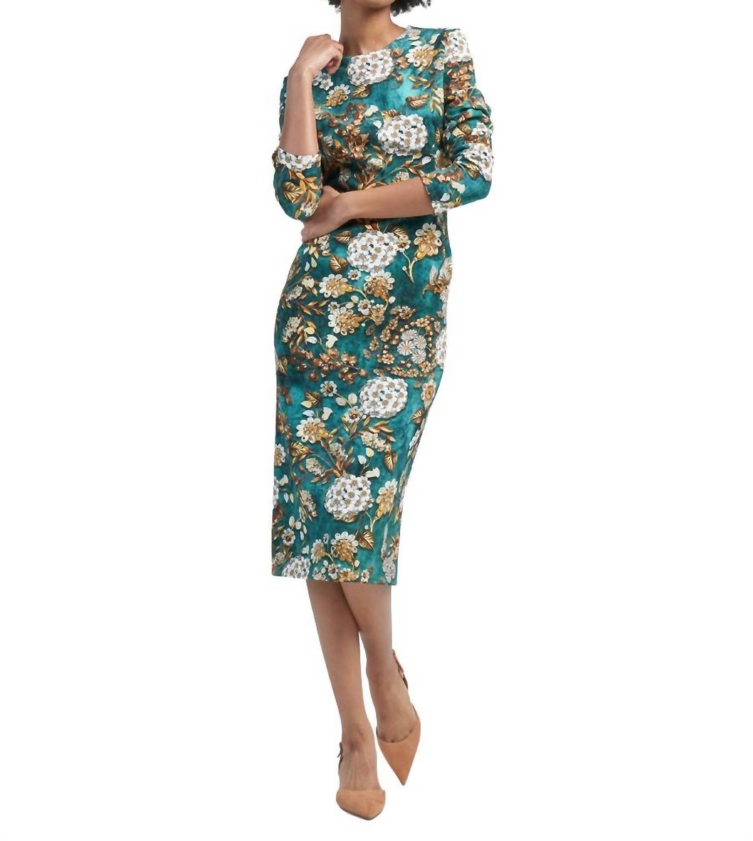 

Платье Наоми в бирюзовом цвете Mary Katrantzou