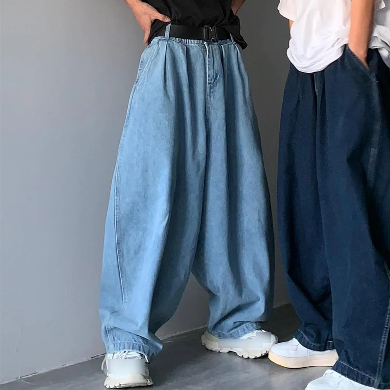 Джинсы свободные Men's Y2K, синие — фото 3
