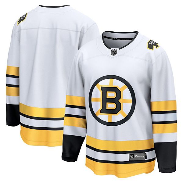 

Мужская белая футболка Boston Bruins Away Breakaway Fanatics