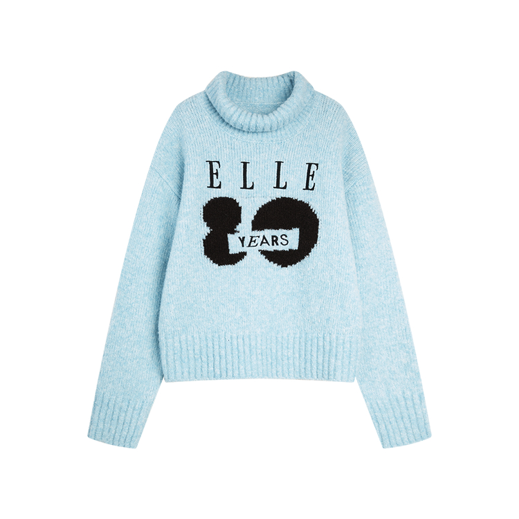 

ELLE Свитер женский синий водолазка Moderate Others