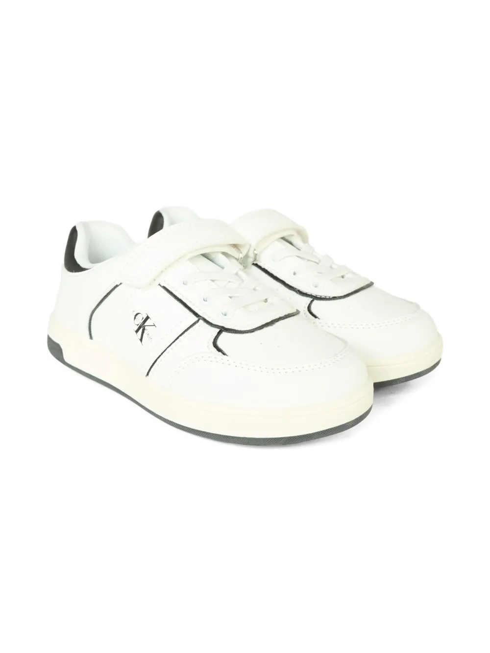 

Кроссовки с логотипом на ремешках Calvin Klein Kids, белый
