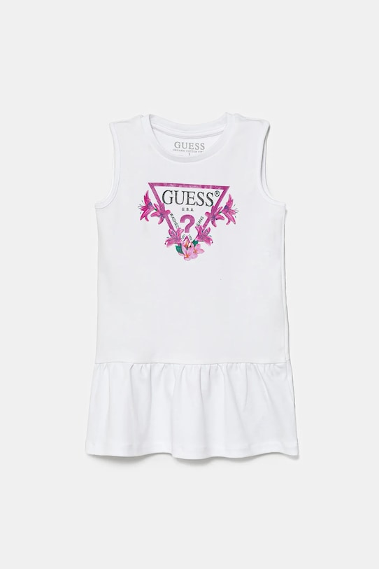 

Детское хлопковое платье Guess, белый