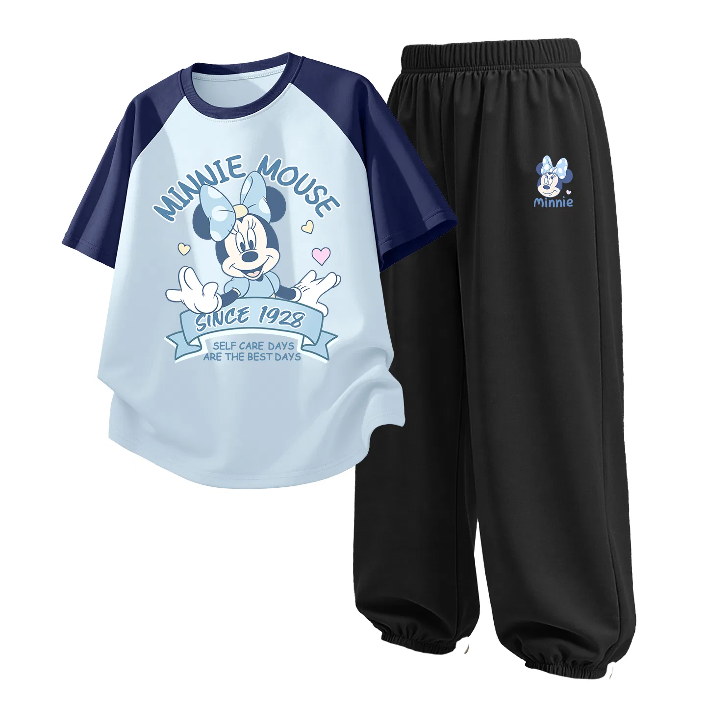 Детский спортивный костюм Casual Sportswear 2 Piece Set Disney, Di Hamburger Milk Green+Di French Fries K Black — фото 4