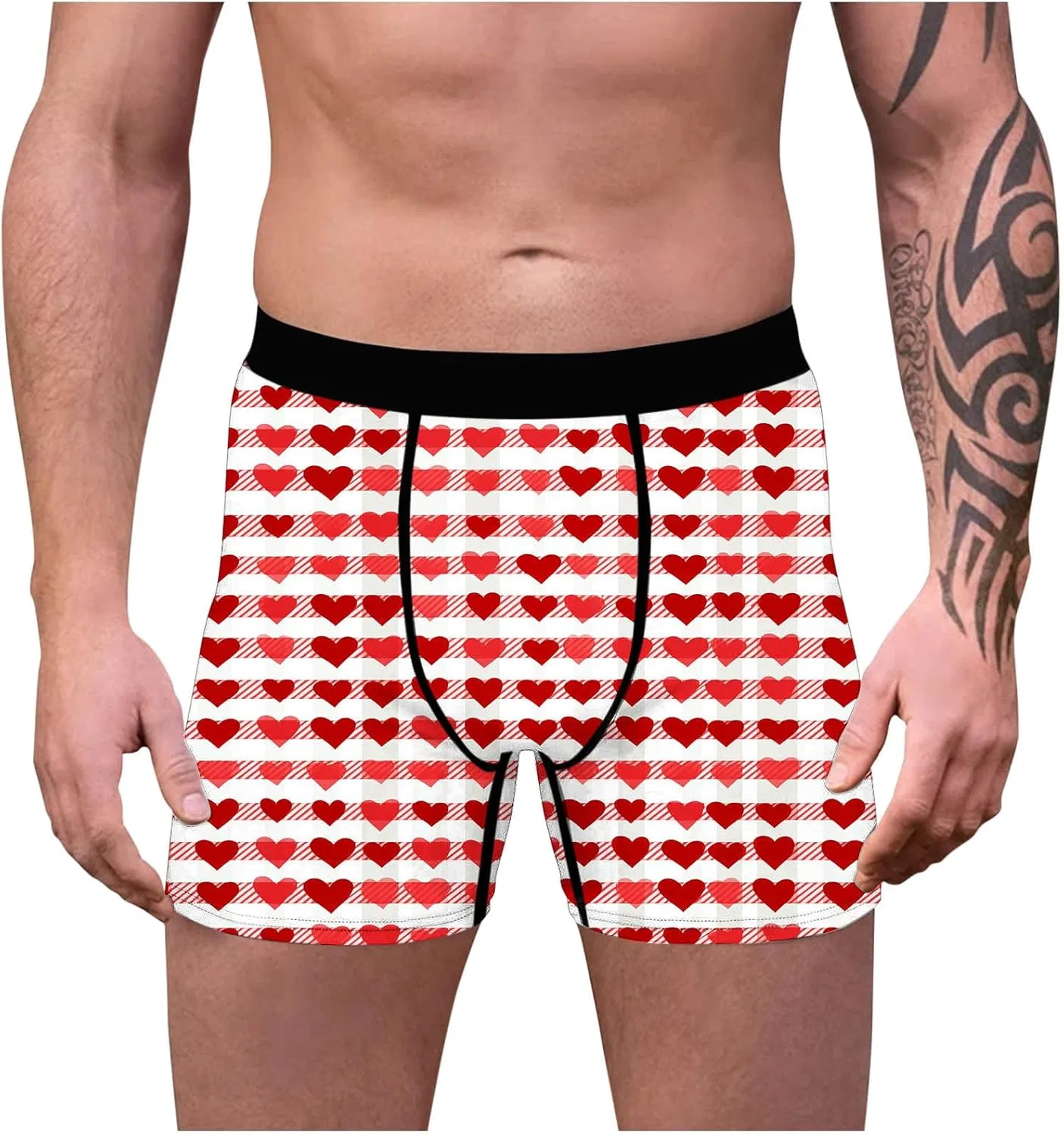 Боксеры с принтом, Valentines Love Heart, мультиколор