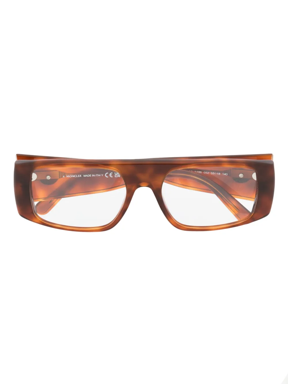 

Очки в оправе черепаховой расцветки Moncler Eyewear, коричневый