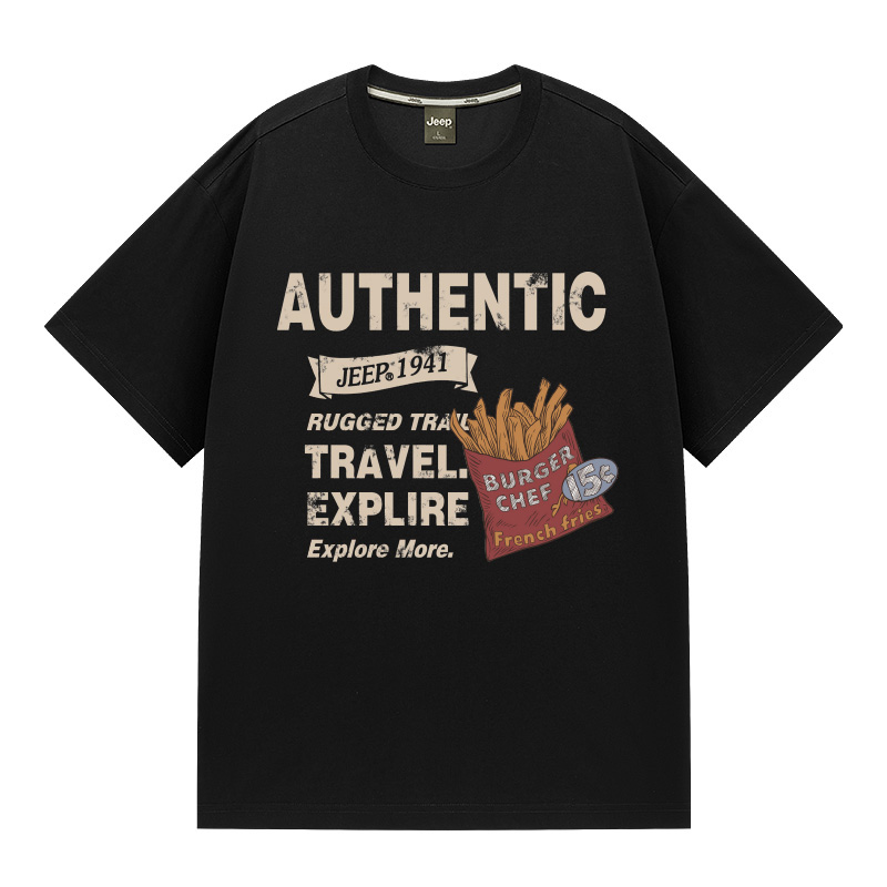 

Футболка Unisex Crew Neck Moderate Straight Fit Jeep, pure черный