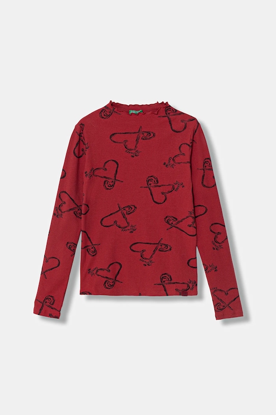 

Детский лонгслив United Colors Of Benetton, бордовый