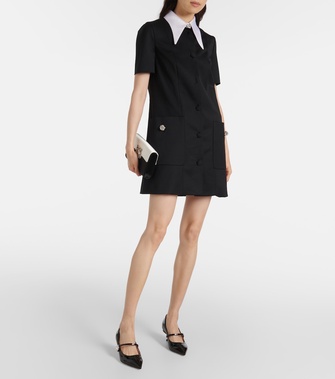 Туфли-лодочки Мэри Джейн из лакированной кожи Virgule Babies Roger Vivier, Nero — фото 2