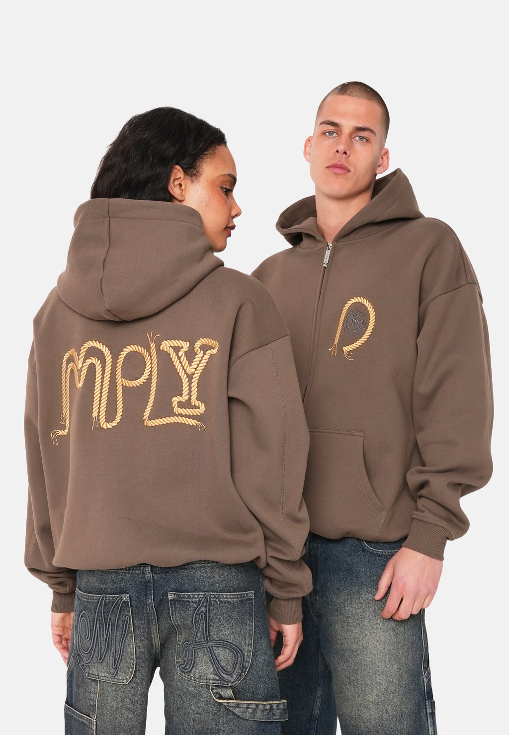

Толстовка на молнии Multiply Apparel, коричневый