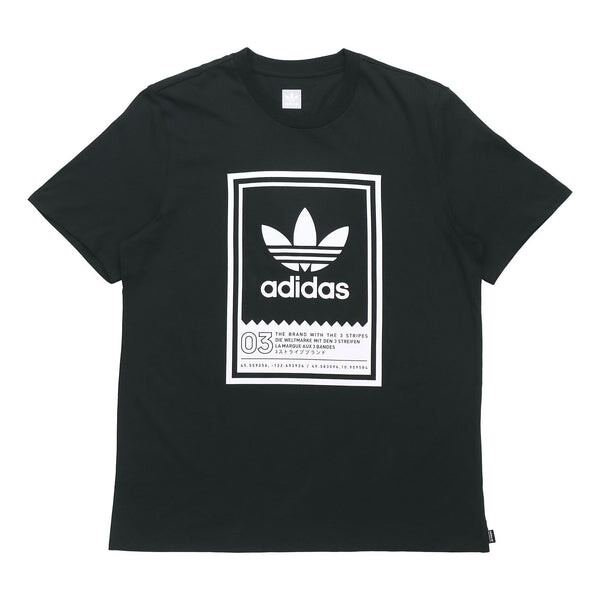 

Футболка originals large logo printing casual sports short sleeve black Adidas, черный