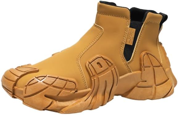 

Модные кроссовки - повседневные и стильные, с высокой подошвой для увеличения роста, противоскользящие и прочные, с теплой искусственной кожей для всех сезонов Hhhchpm, хаки