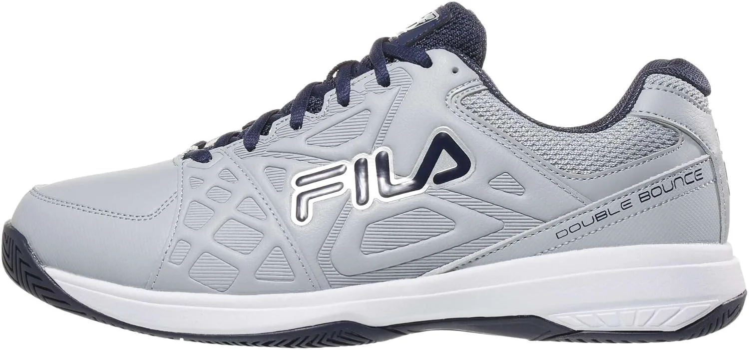 

Мужские кроссовки Fila 1PM01800 256 Double Bounce 3 Highrise в цвете Navy Metallic Silver для пике-бола, темно-синий/металлик серебристый