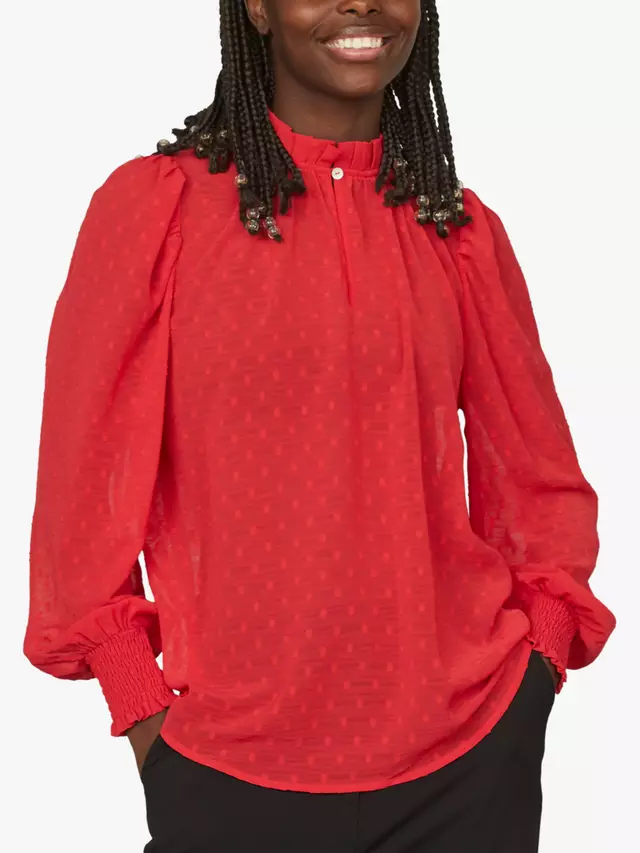

Топ Sisters Point Esar Frill Collar, цвет ruby