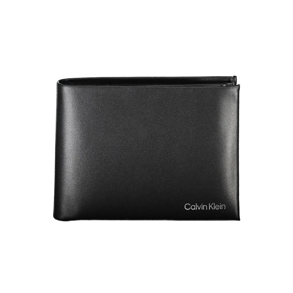 

Черный кожаный мужской кошелек Calvin Klein