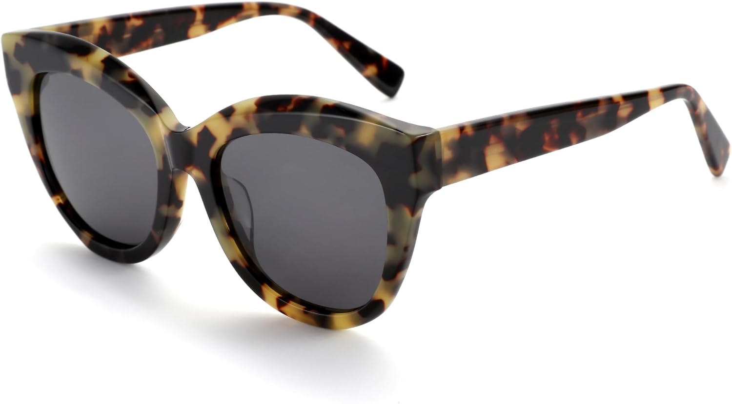 

Женские солнцезащитные очки ZENOTTIC с поляризацией: ретро-очки «кошачий глаз» — солнцезащитные очки, созданные для отдыха, с защитой от УФ-излучения UV400, Havana Frame / Grey Lens