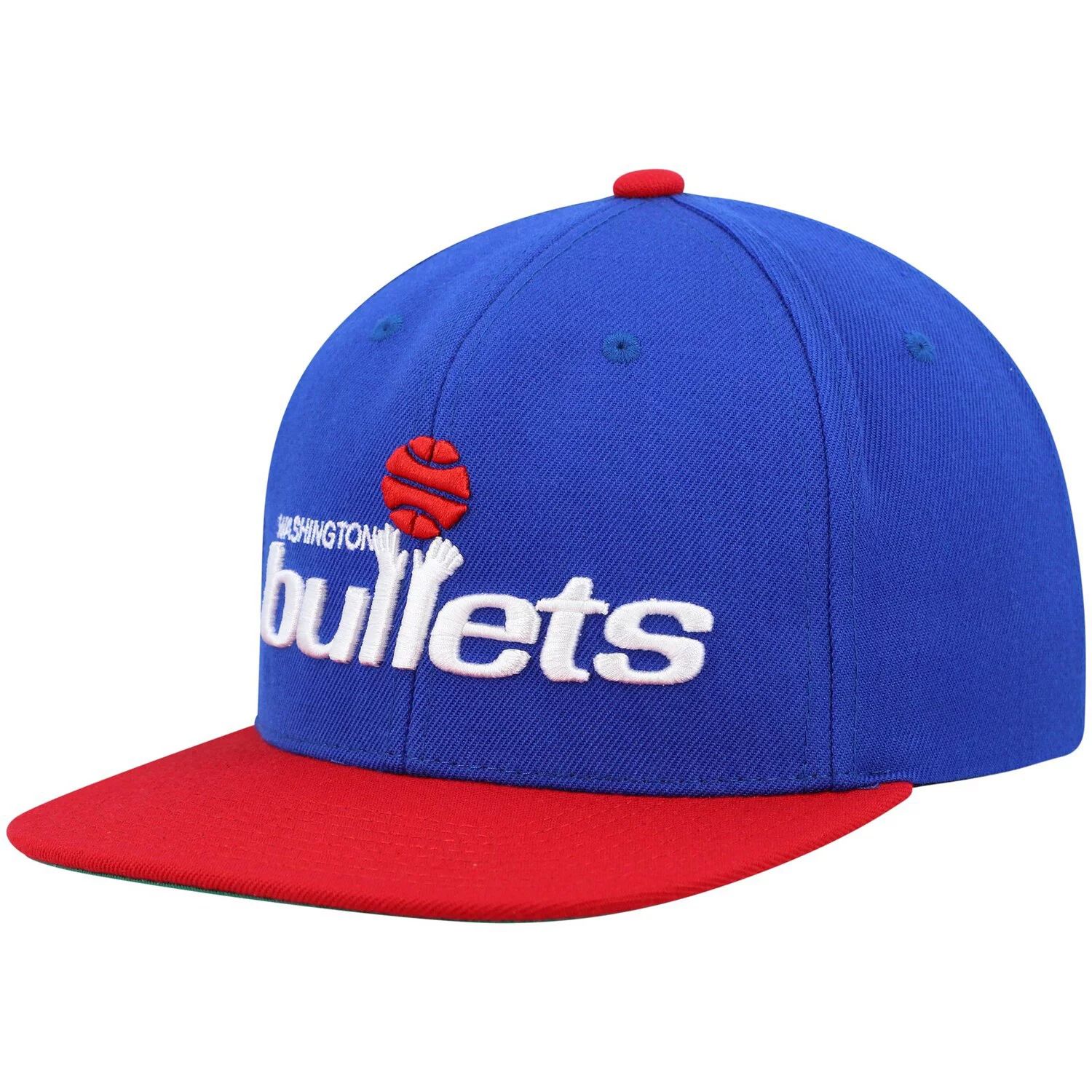 

Мужская кепка Mitchell & Ness Blue/Red Washington Bullets Hardwood Classics Team Two-Tone 2.0 Snapback Hat