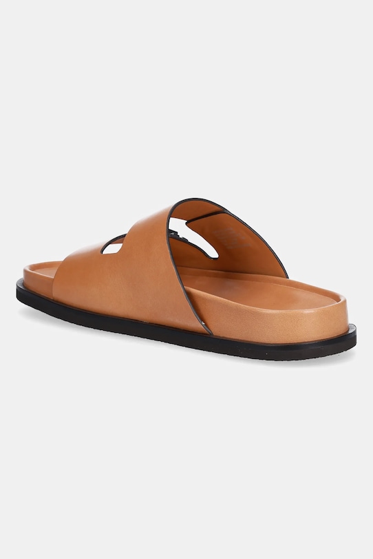 Кожаные шлепанцы T Lock Sport Slide Tory Burch, коричневый — фото 3