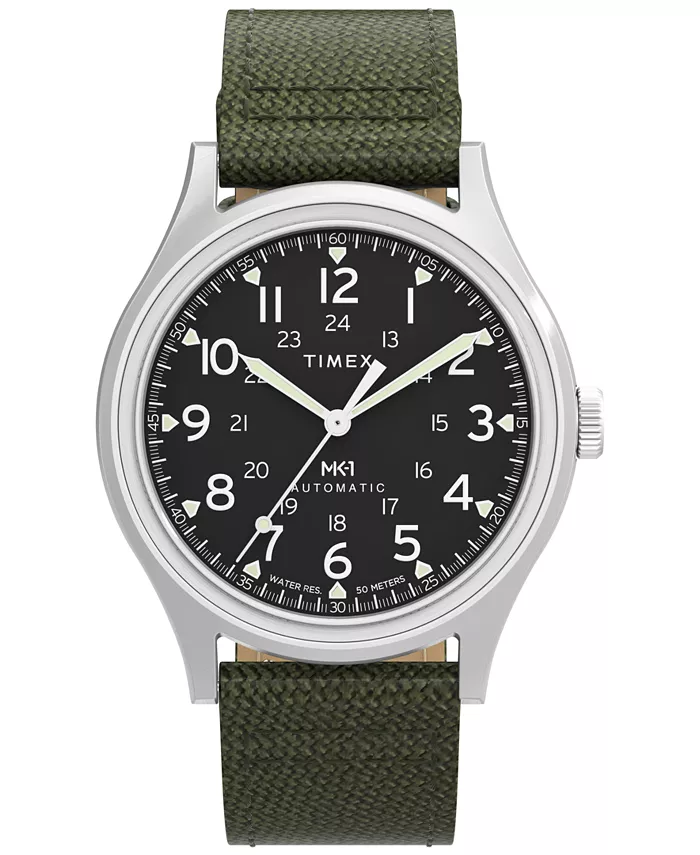 

Мужские механические автоматические часы Green Nylon, 40mm Timex