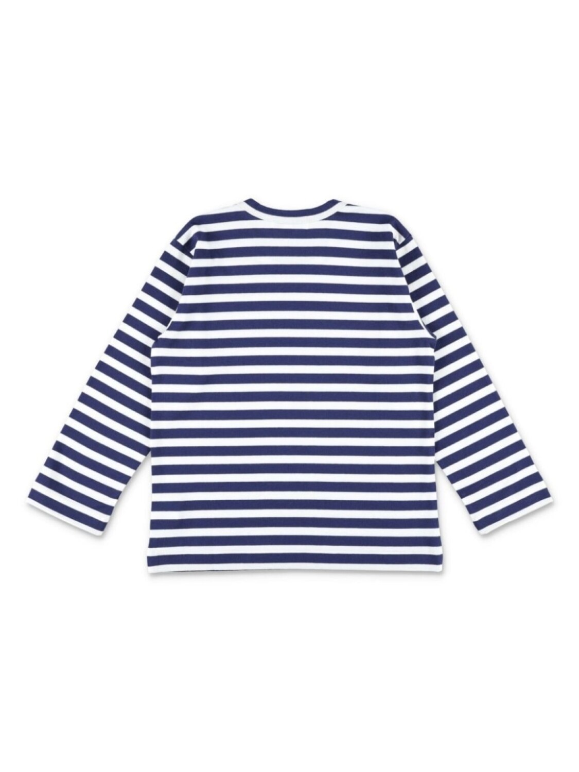 Футболка Comme Des Garçons Play Kids с нашивкой в виде сердца в полоску, белый — фото 2