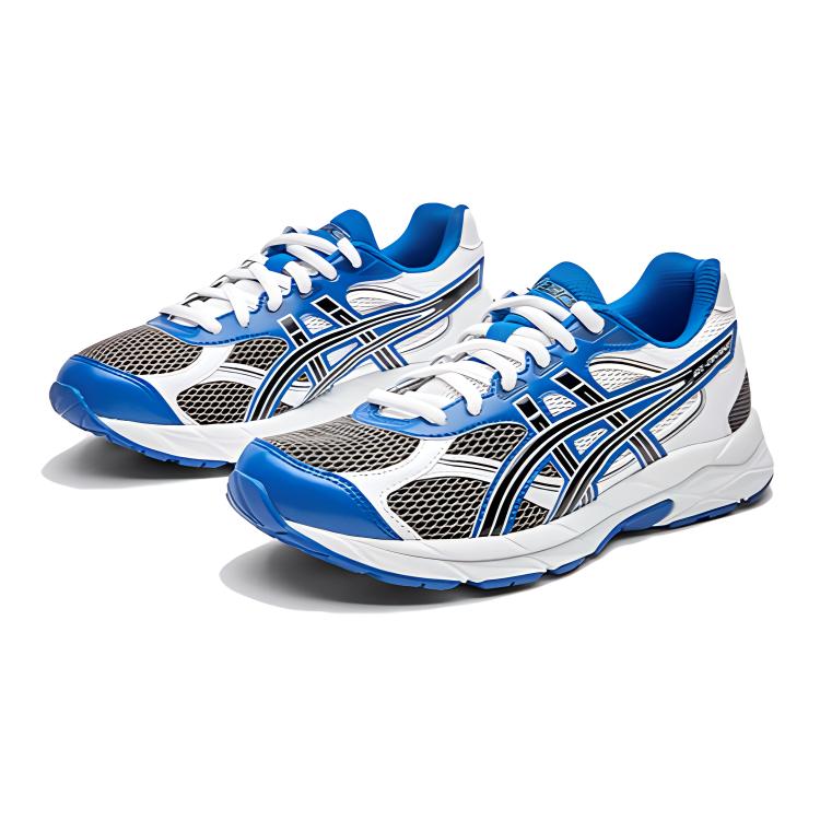 Дышащие кроссовки с низким верхом и поддержкой отскока для детей ASICS, серый/синий — фото 2