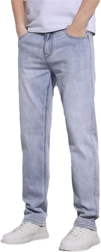 Джинсы Slim Straight Stretch, светло-синий