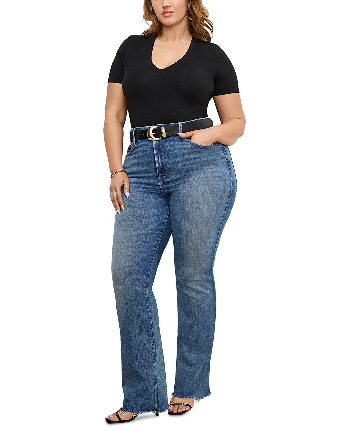 

Джинсы Soft Tech Good Classic Bootcut с высокой посадкой в цвете индиго 863 Good American, синий