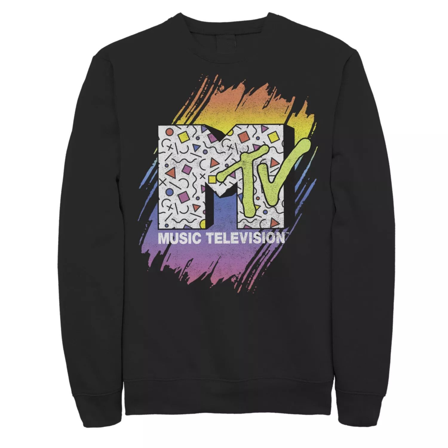 

Мужской свитшот с логотипом MTV Music Television и градиентной краской Licensed Character