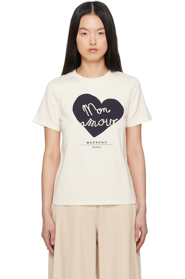 

Футболка Vello Weekend Max Mara, цвет ivory