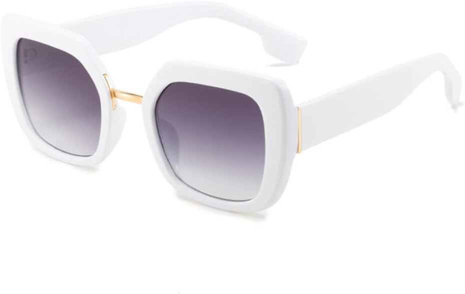 

Разноцветные солнцезащитные очки для женщин в стиле ретро с защитой от УФ-излучения UV400, для мужчин — голубые и розовые солнцезащитные очки LANGSER, White Gray Gradient