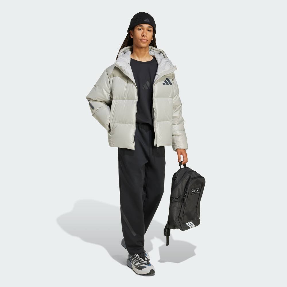 Пуховая куртка ZNE Puffer Climawarm Adidas, gray — фото 3
