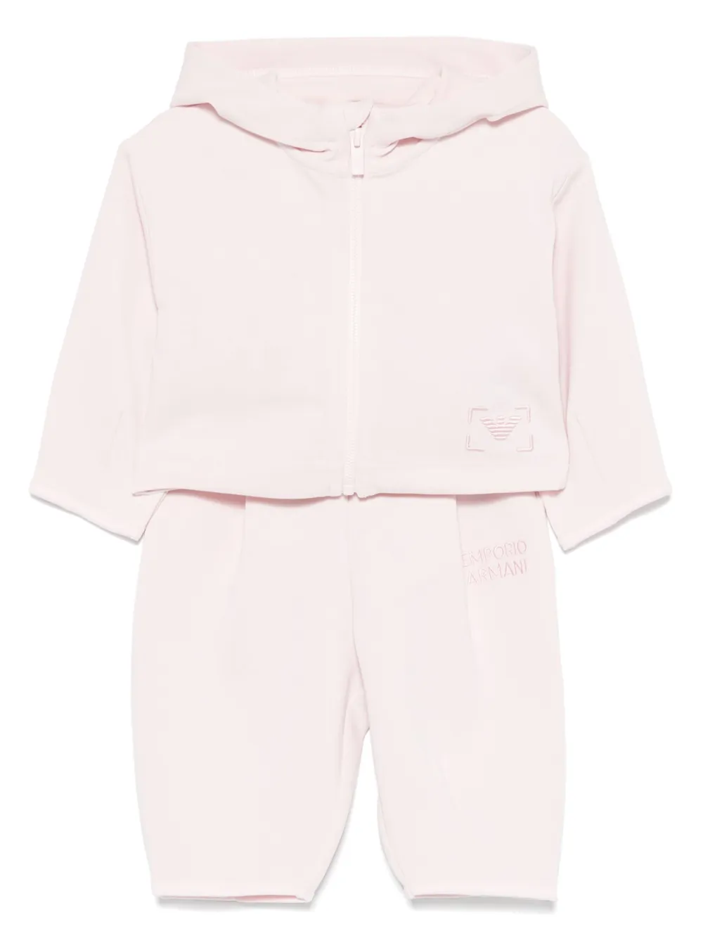 

Спортивный костюм с вышитым логотипом Emporio Armani Kids, розовый