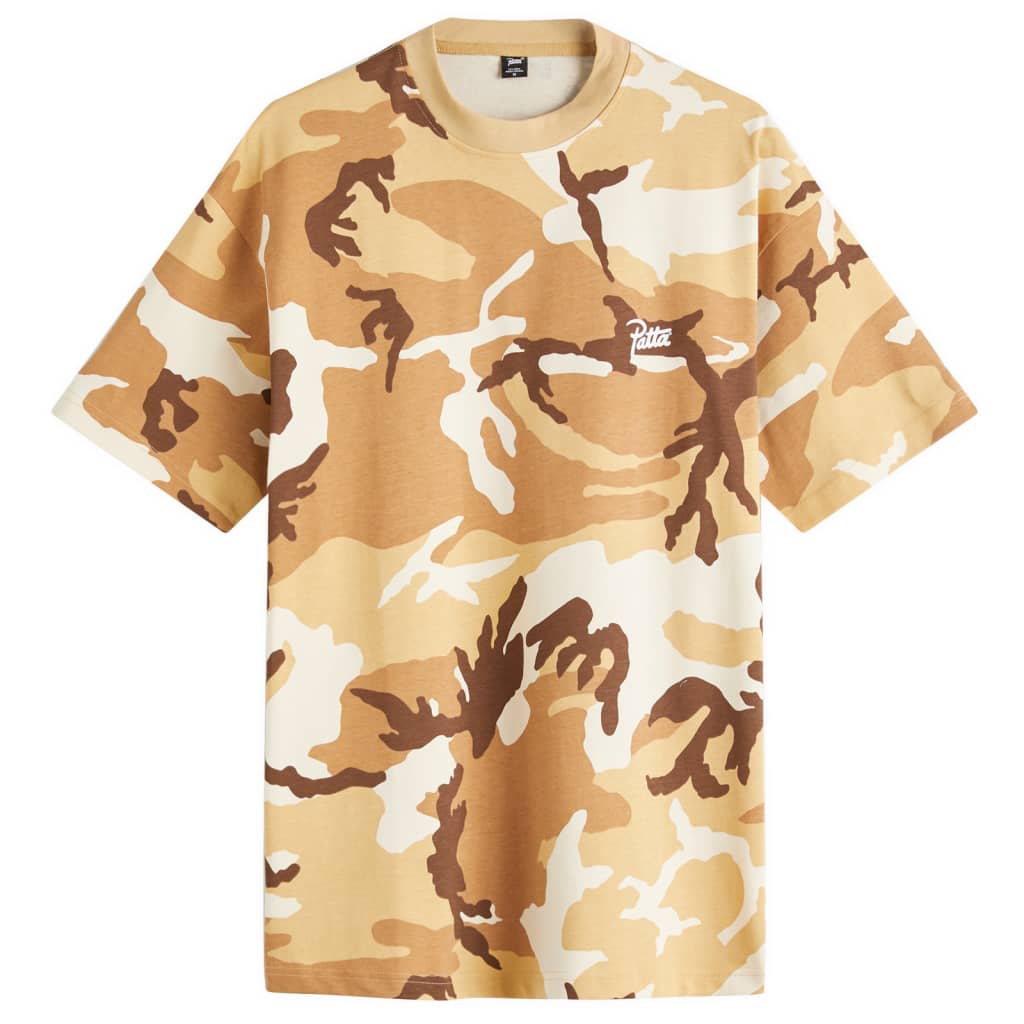 

Футболка Bark woodland camo Patta, цвет sand dollar