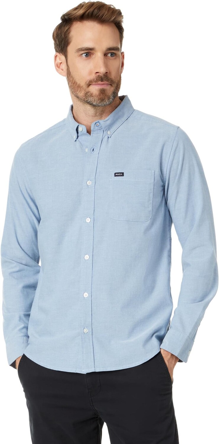 

Рубашка That'll Do Stretch Long Sleeve Woven RVCA, цвет Oxford Blue