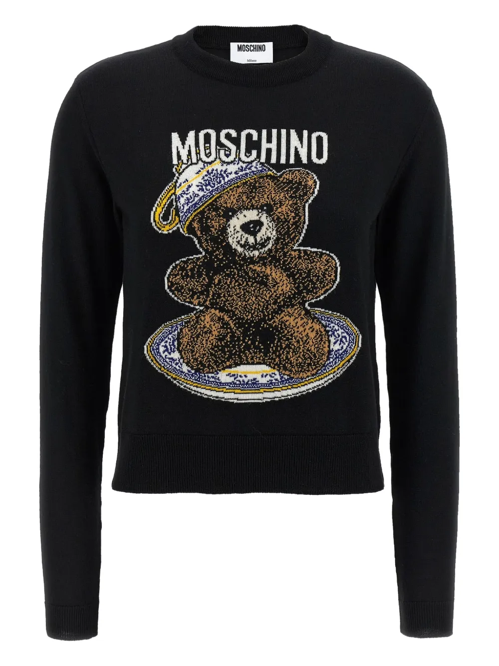 

Свитер с узором Teddy Bear Moschino, черный