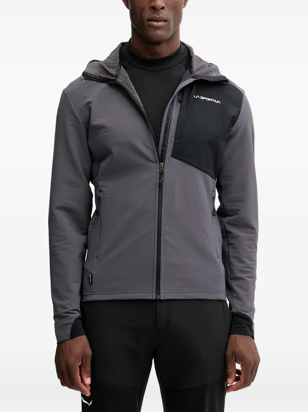 

Куртка для активного отдыха с капюшоном и принтом-логотипом La Sportiva, серый
