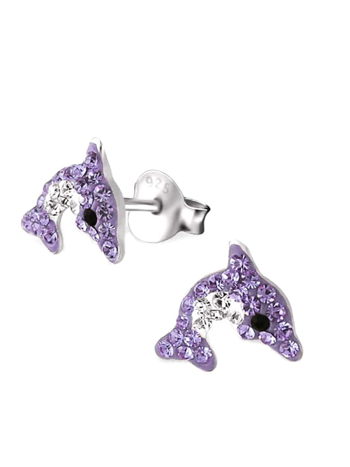 

Schmuck23 Серьги в виде дельфина из серебра 925 пробы, фиолетовые