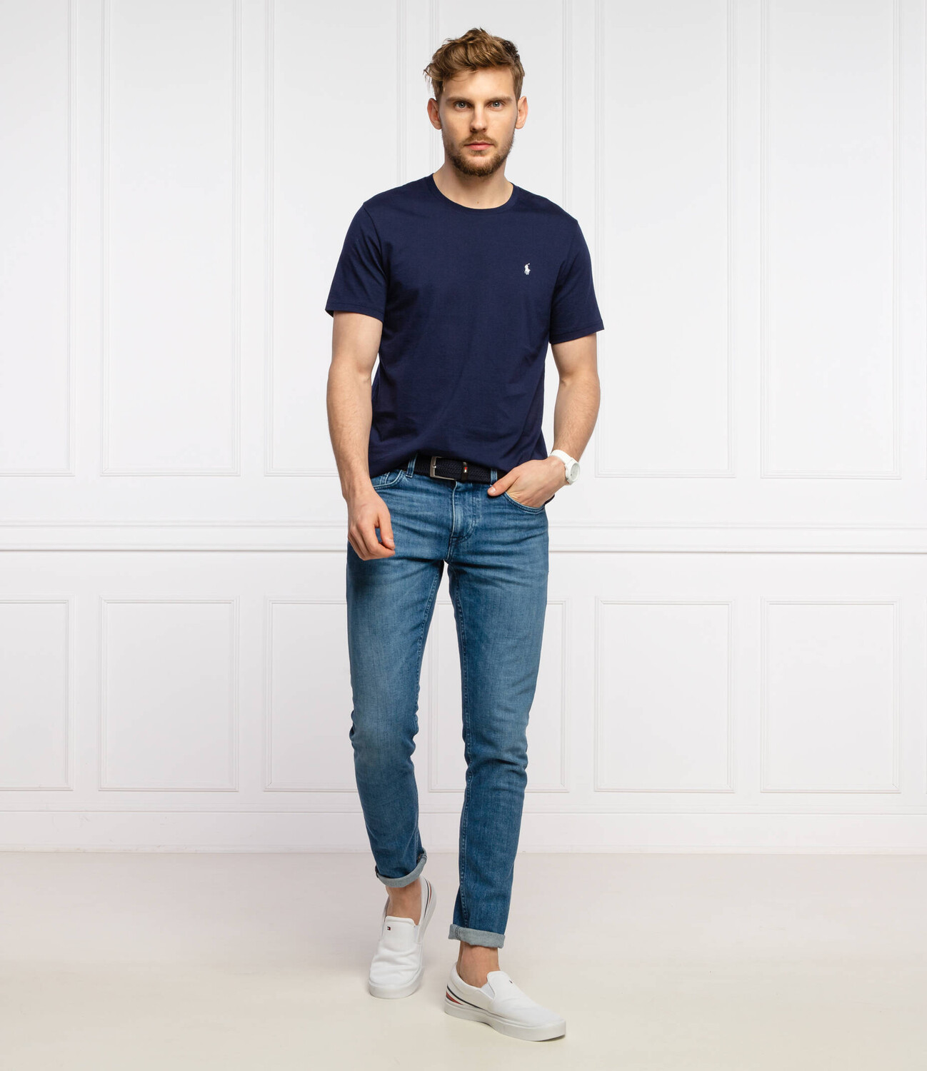 Футболка POLO RALPH LAUREN regular fit, темно-синий — фото 2