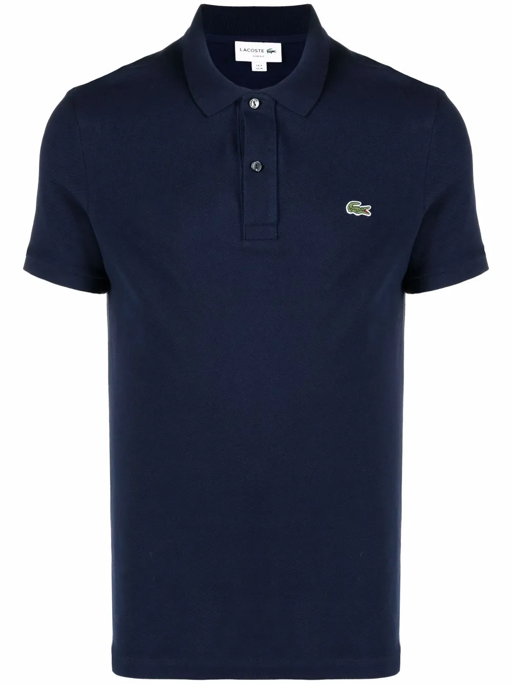 

Рубашка поло с вышитым логотипом Lacoste, синий