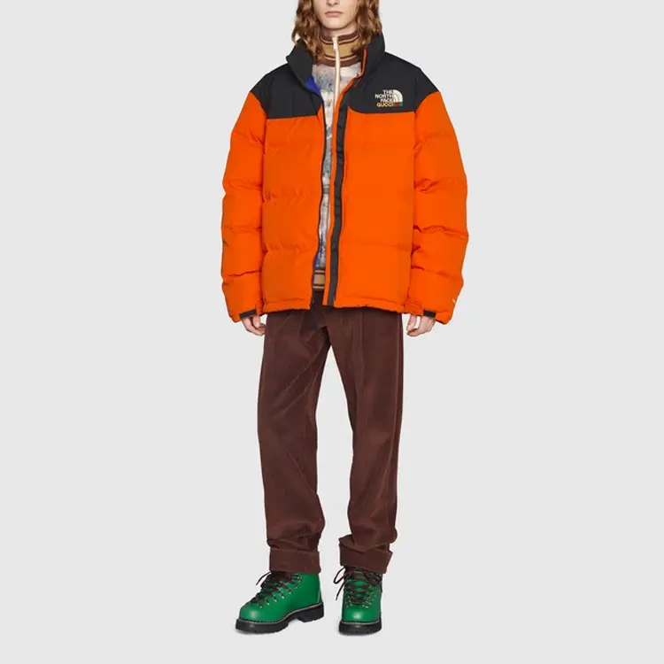 Пуховик мужской The North Face X Gucci, оранжевый — фото 3