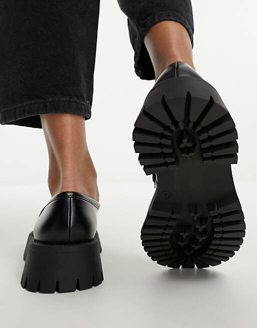 Массивные черные лоферы ASOS DESIGN